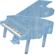 ピアノレッスンはいそのまい音楽教室｜楽器のイラスト
